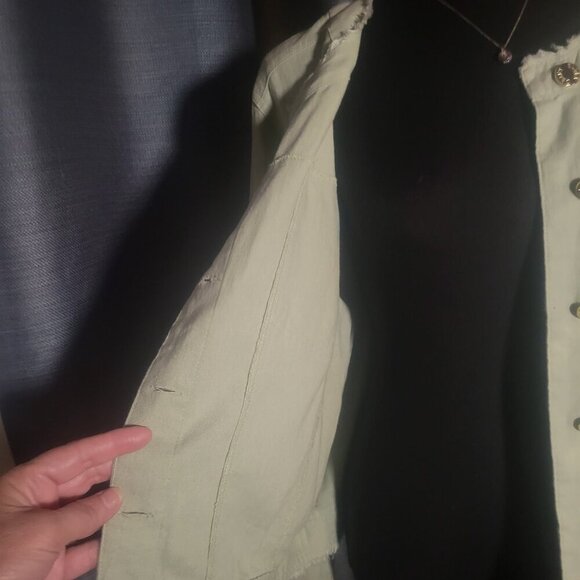 NWT!! Ellen Tracy Linen Blend Women's Pale Sage Lightweight - Picture 8 of 14